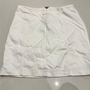 Free People Stretch White Mini Skirt